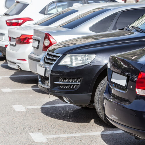 cars on the outside in the parking lot